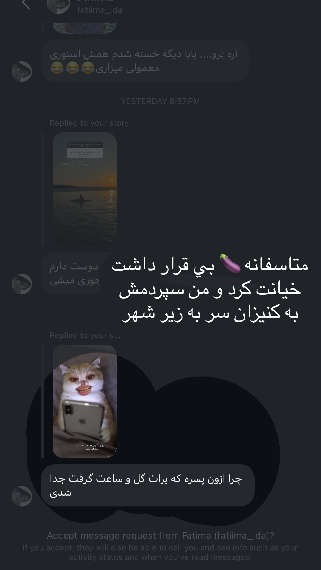  جدید ترین استوری اینستاگرام نازنین بهبودی