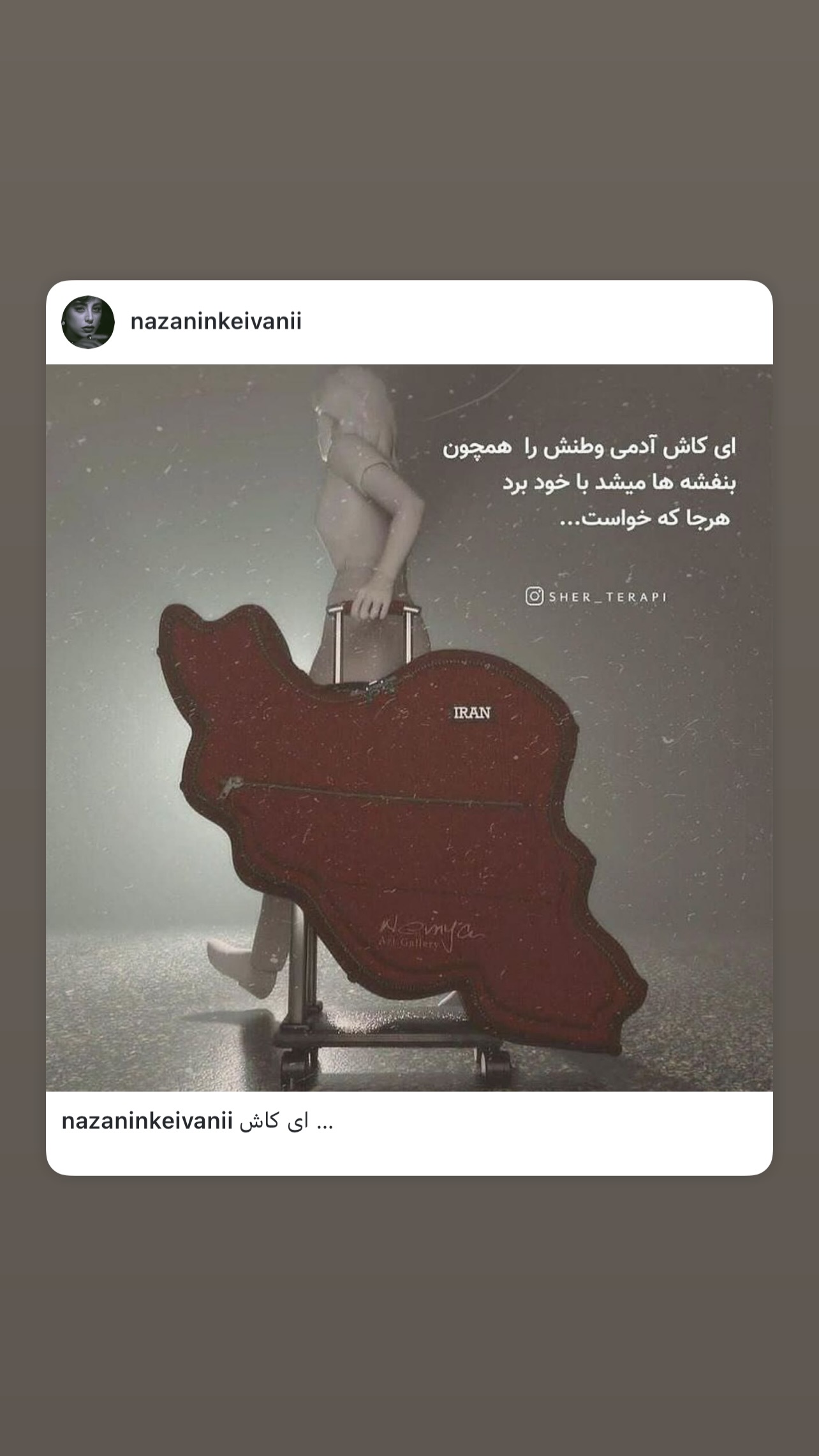  جدید ترین استوری اینستاگرام نازنین کیوانی