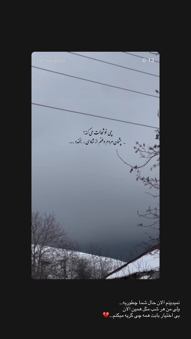  جدید ترین استوری اینستاگرام سیده ندا لنگری