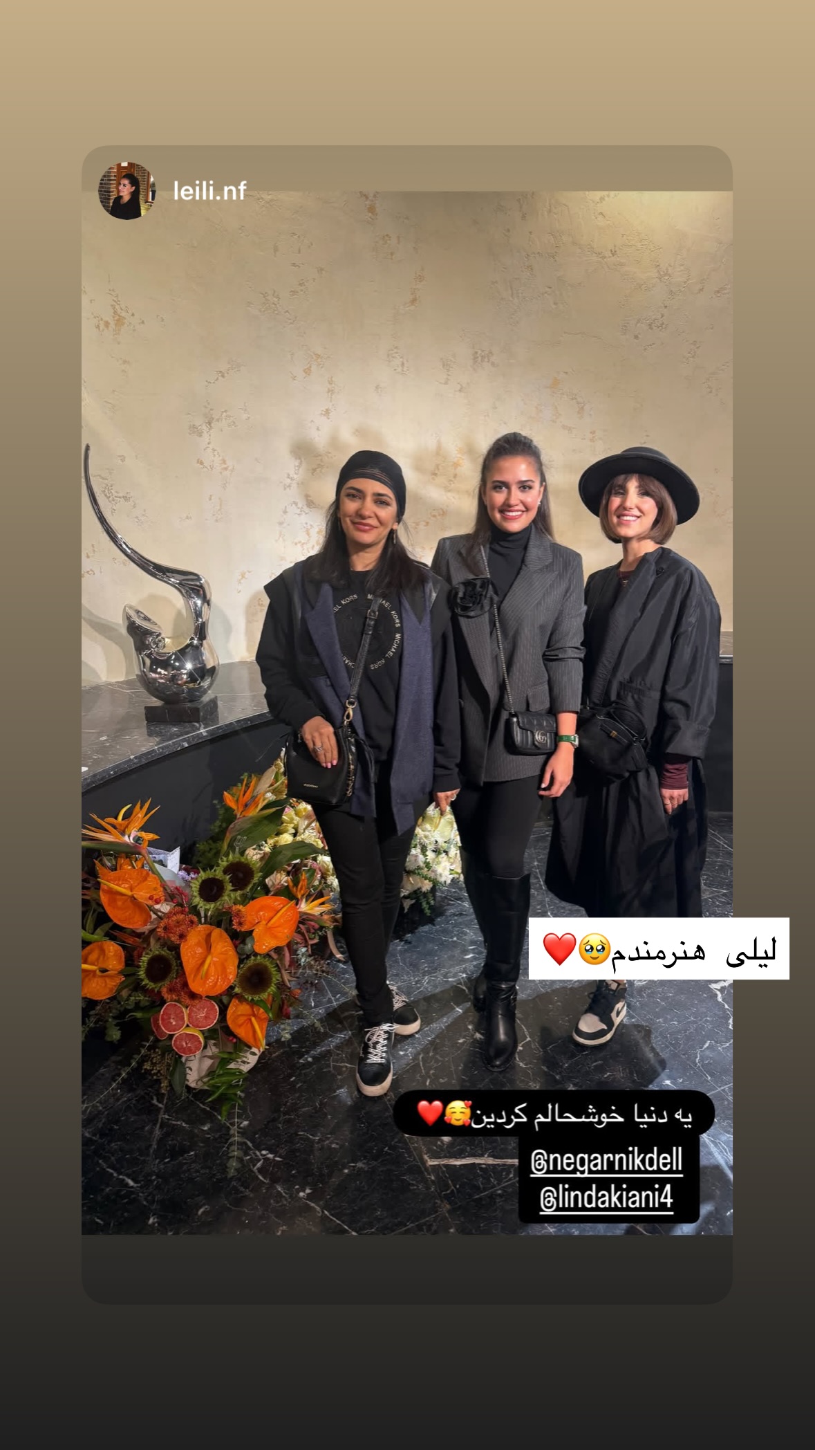  جدید ترین استوری اینستاگرام نگار نیک دل