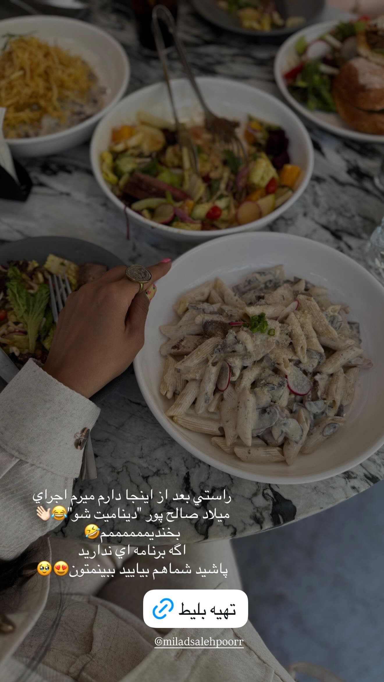  جدید ترین استوری اینستاگرام نگين عابدزاده