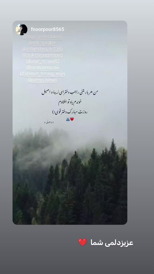  جدید ترین استوری اینستاگرام نگین مهمانکش