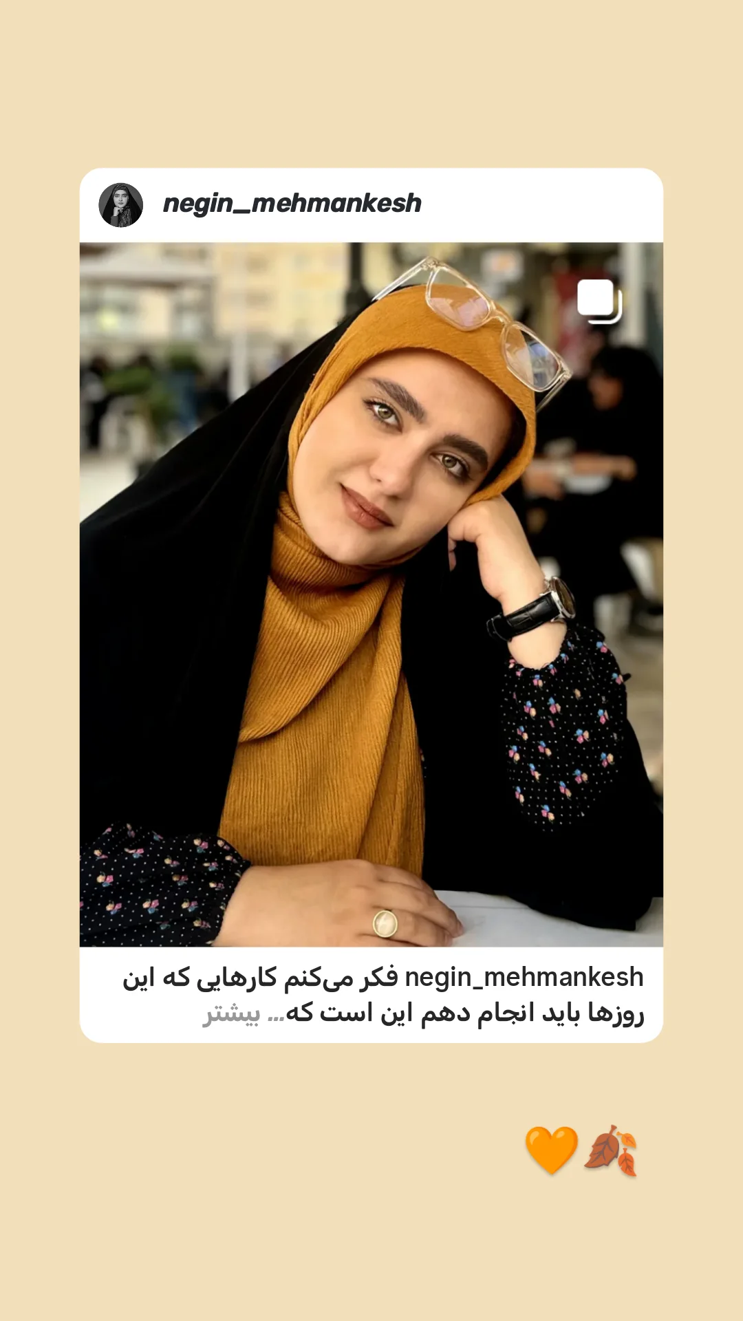  جدید ترین استوری اینستاگرام نگین مهمانکش