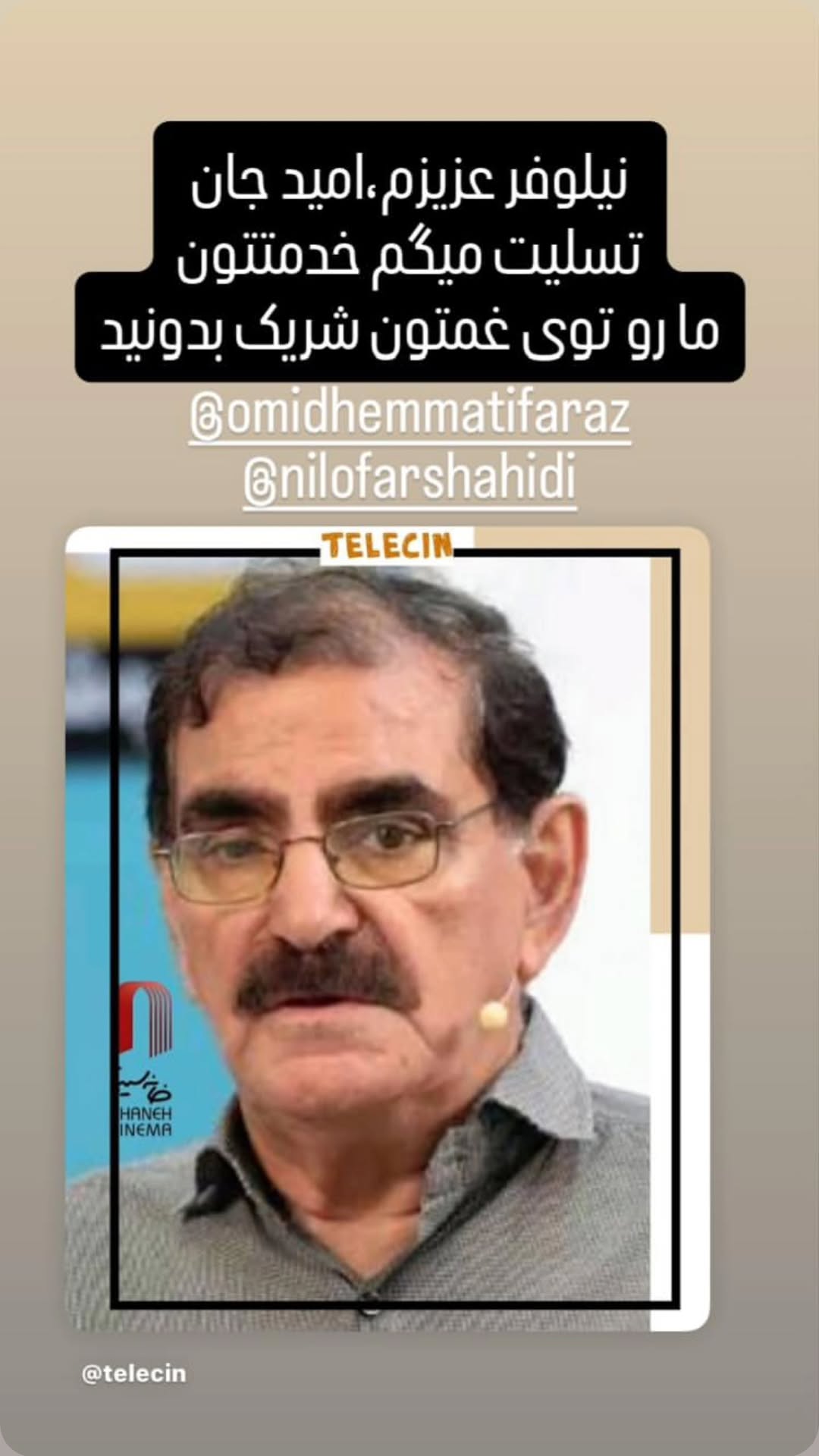  جدید ترین استوری اینستاگرام نیلوفر شهیدی