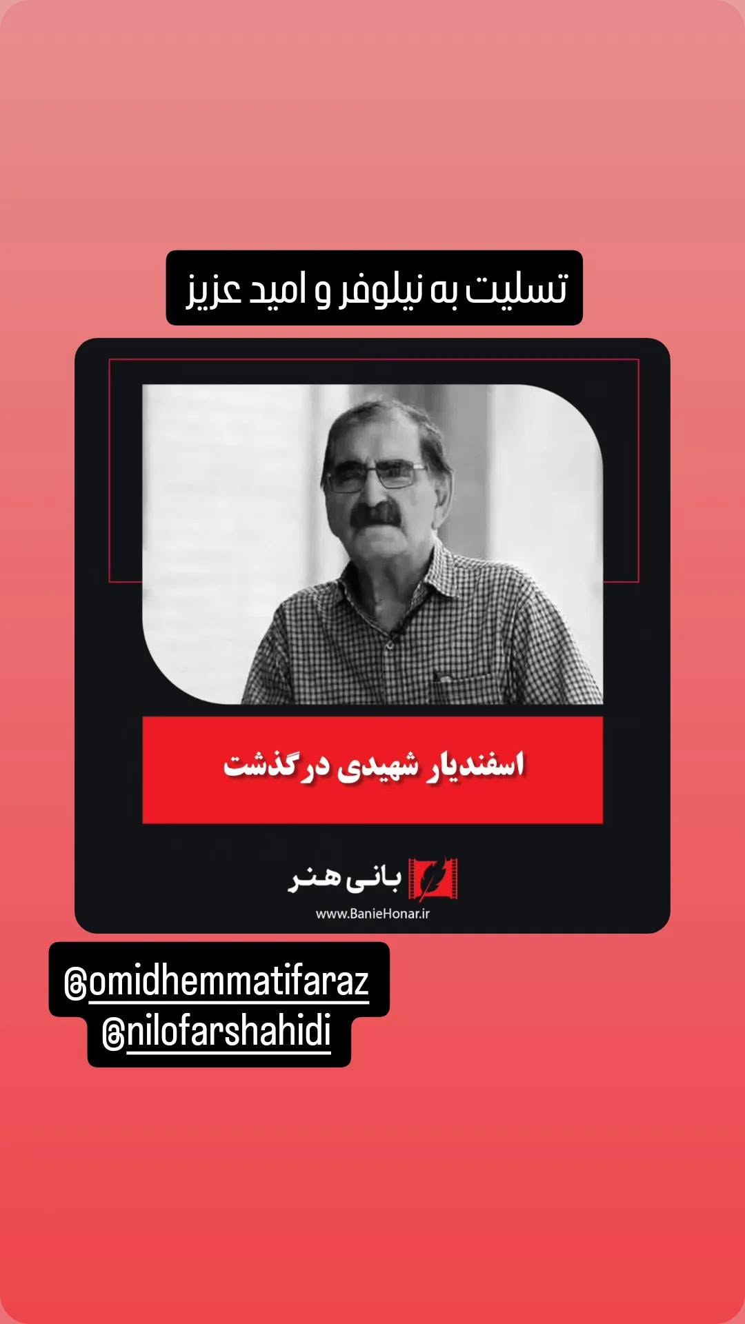  جدید ترین استوری اینستاگرام نیلوفر شهیدی