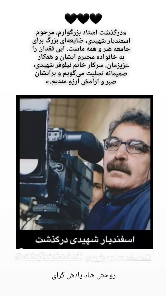  جدید ترین استوری اینستاگرام نیلوفر شهیدی