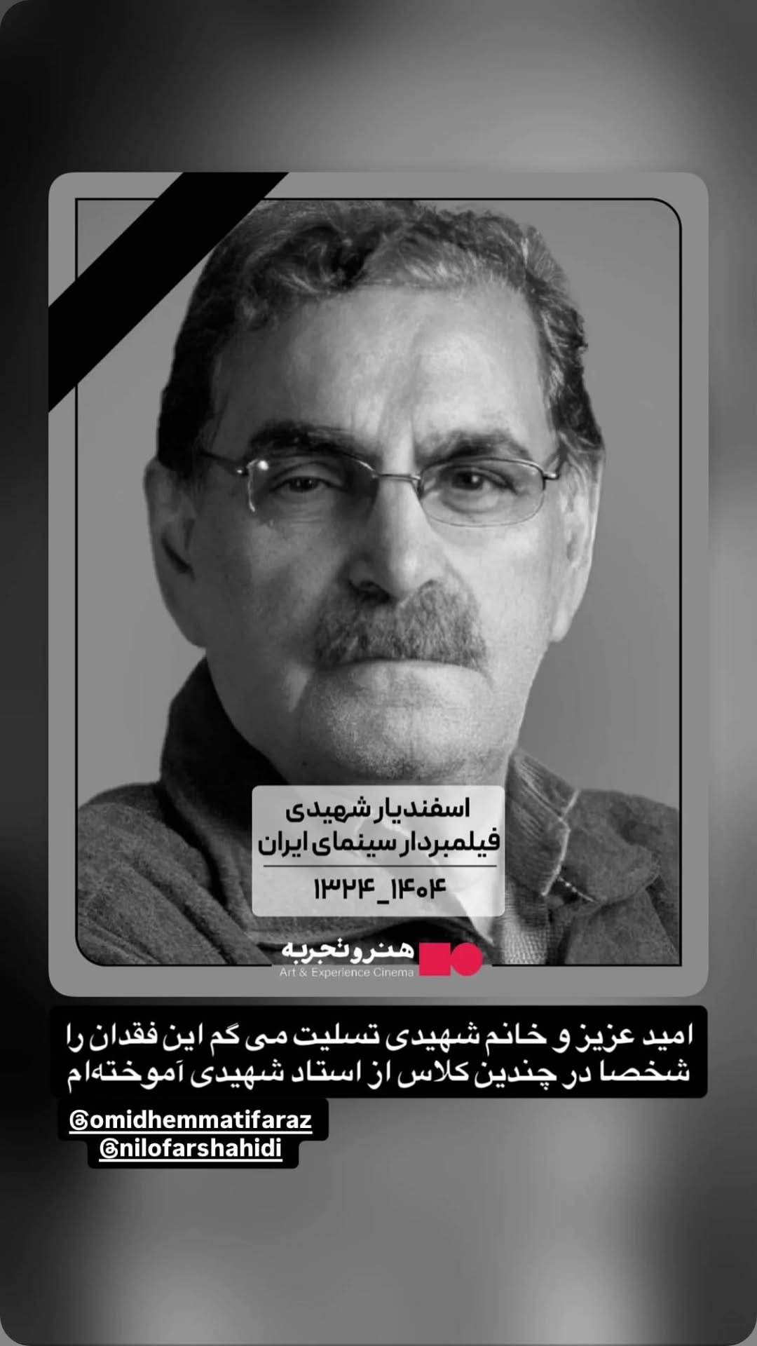  جدید ترین استوری اینستاگرام نیلوفر شهیدی