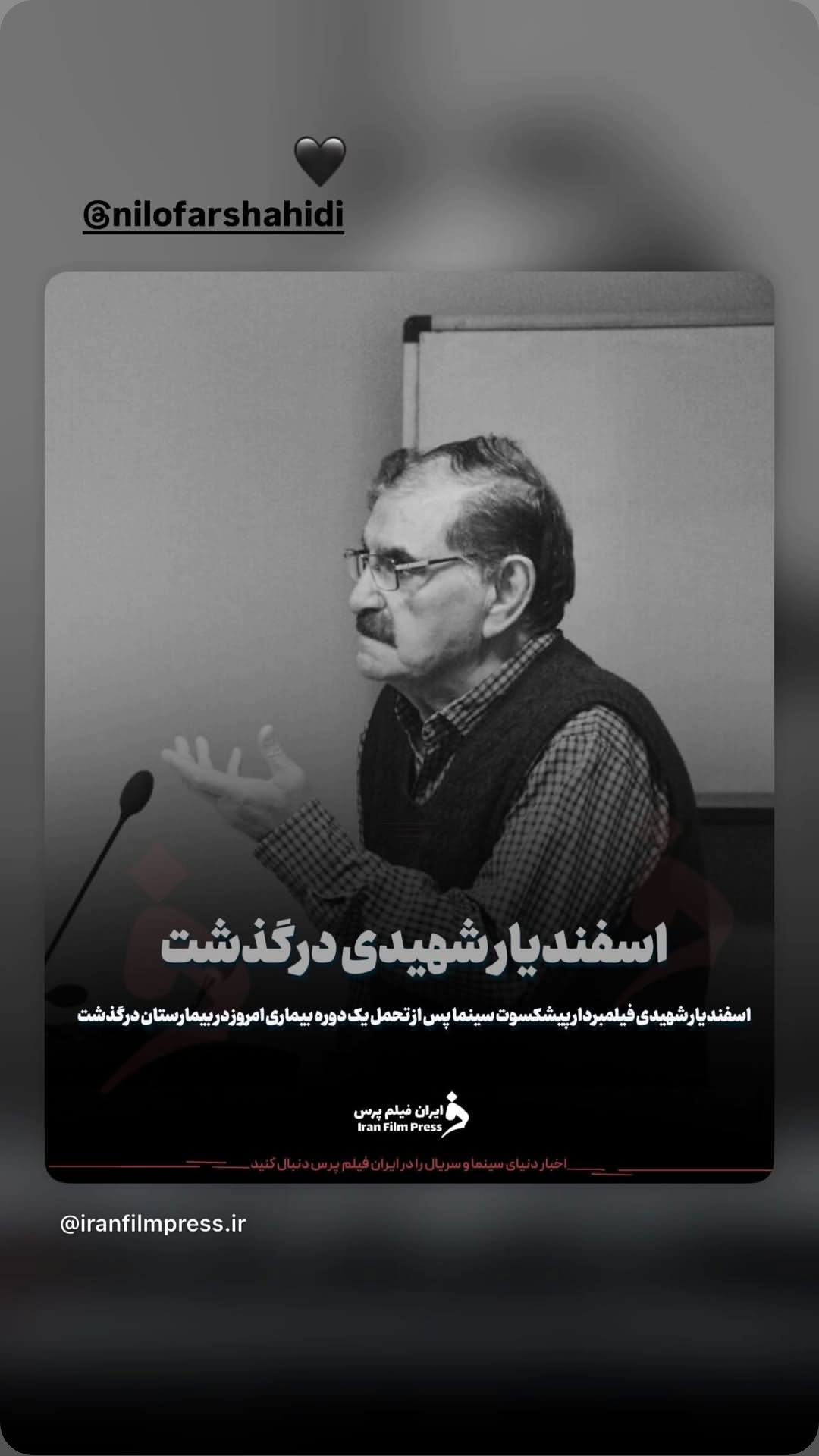  جدید ترین استوری اینستاگرام نیلوفر شهیدی