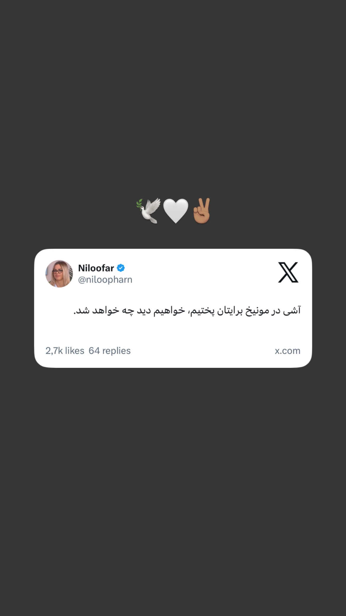  جدید ترین استوری اینستاگرام نیلوفر خوشیاری