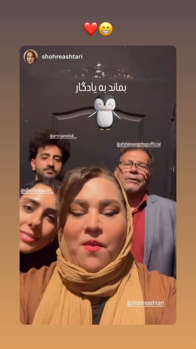  جدید ترین استوری اینستاگرام نیلوفر ناظری
