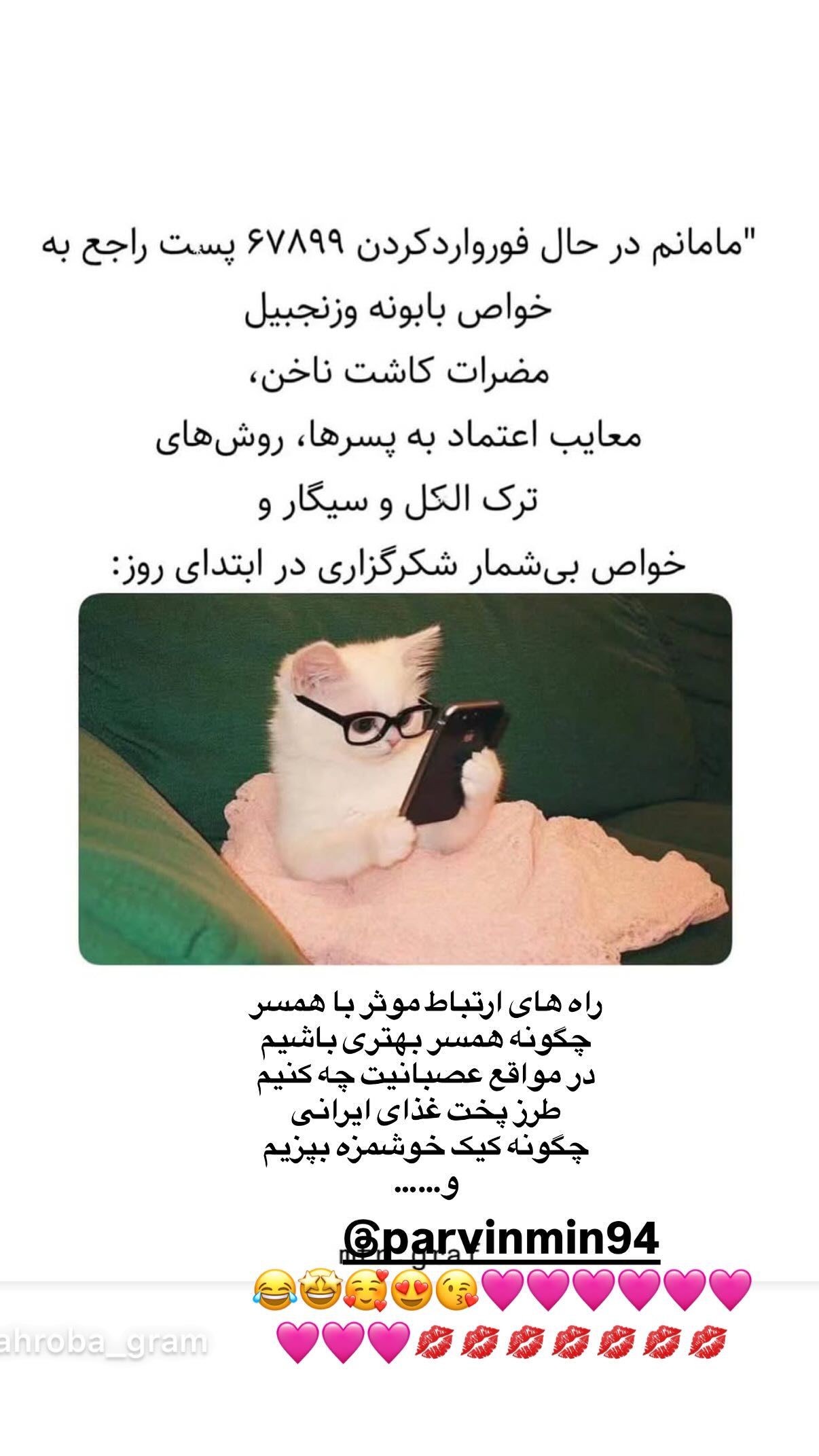  جدید ترین استوری اینستاگرام نیلوفر امینی فر