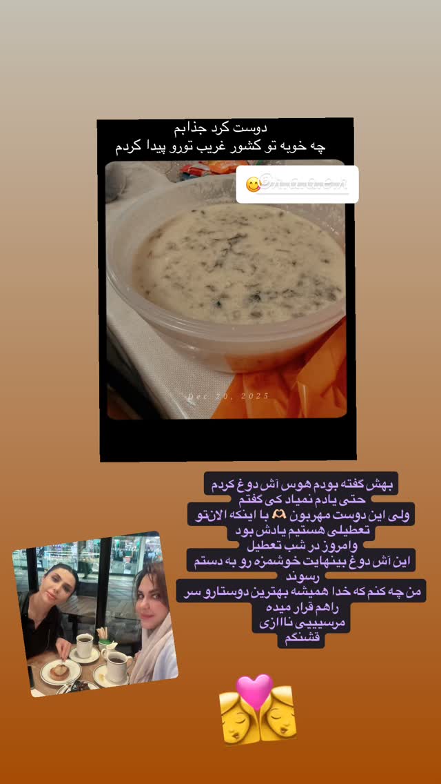 جدید ترین استوری اینستاگرام نیلوفر امینی فر