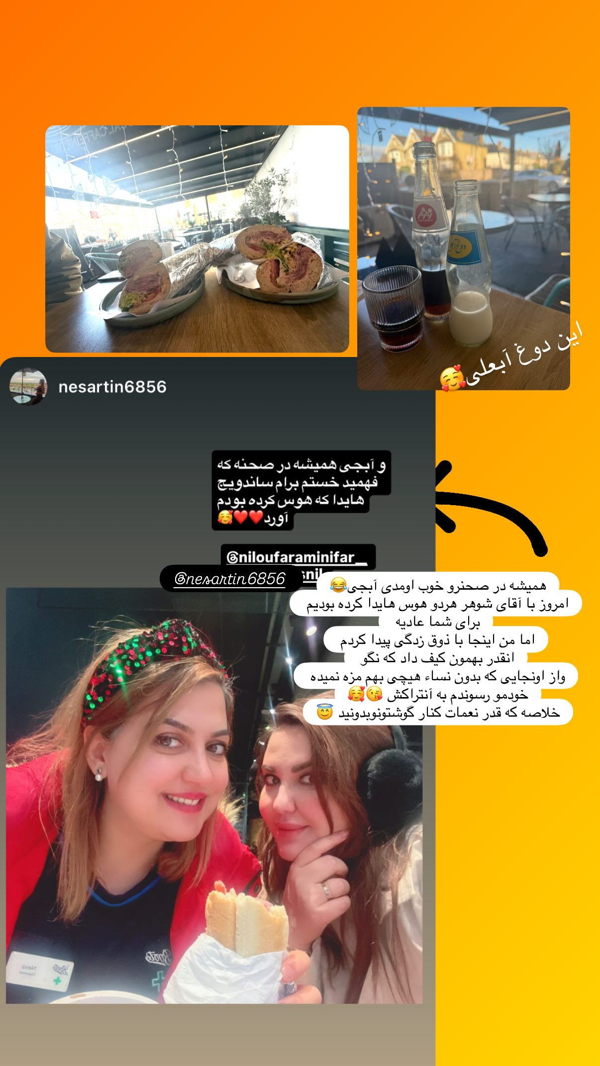 جدید ترین استوری اینستاگرام نیلوفر امینی فر