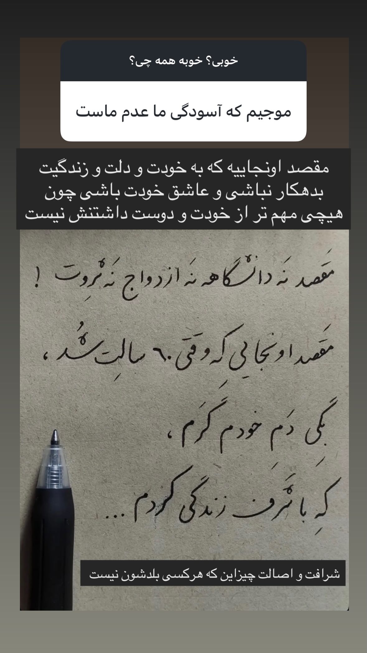  جدید ترین استوری اینستاگرام نیوشا امیری