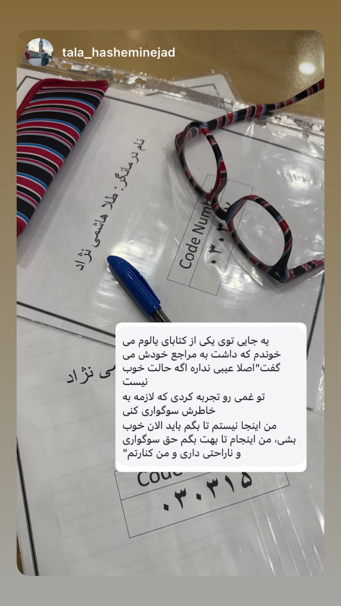  جدید ترین استوری اینستاگرام نیوشا امیری