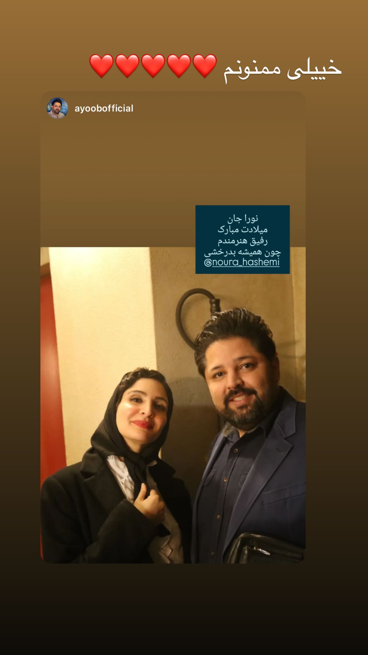  جدید ترین استوری اینستاگرام نورا هاشمی
