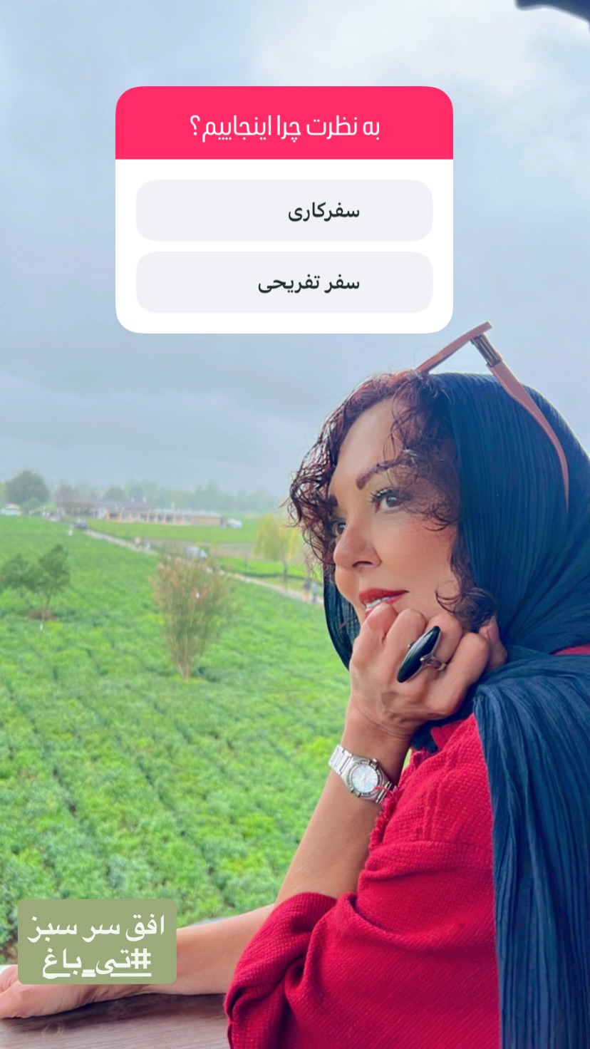  جدید ترین استوری اینستاگرام پرستو گلستانی
