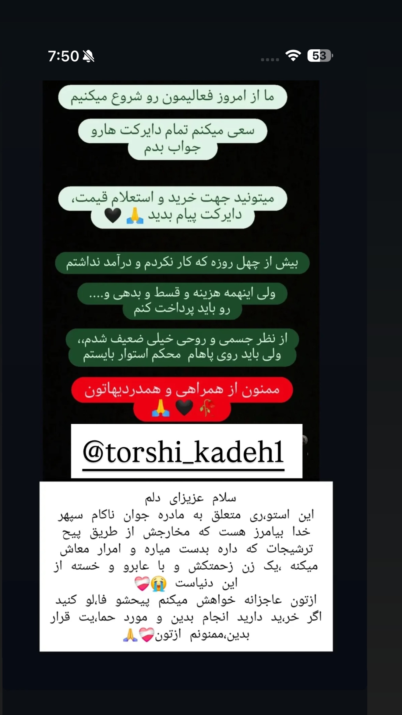  جدید ترین استوری اینستاگرام پریسا غریبی