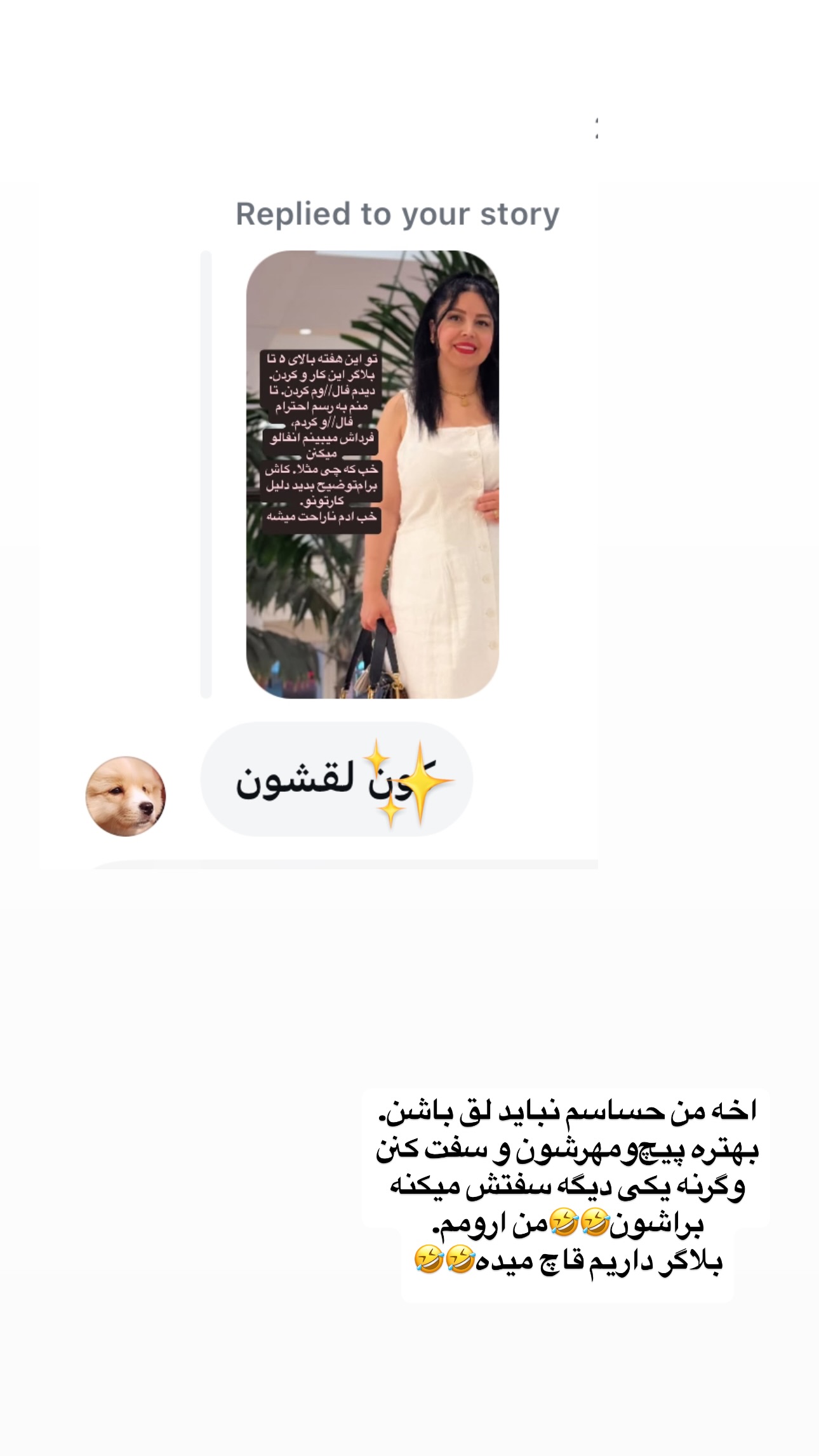  جدید ترین استوری اینستاگرام فرشیده کوچک