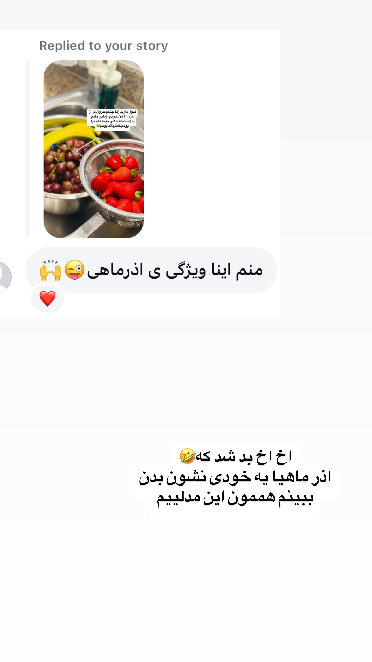  جدید ترین استوری اینستاگرام فرشیده کوچک