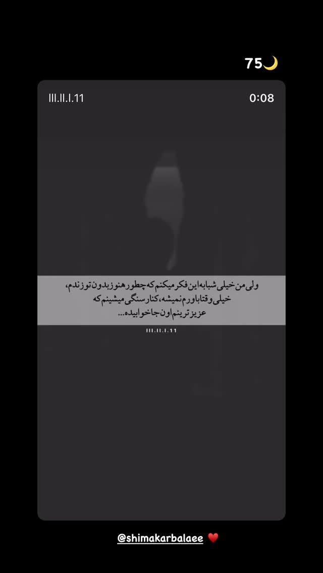  جدید ترین استوری اینستاگرام پرنیا کربلایی