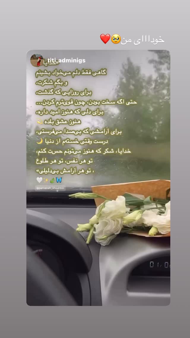  جدید ترین استوری اینستاگرام پروانه خوشبین