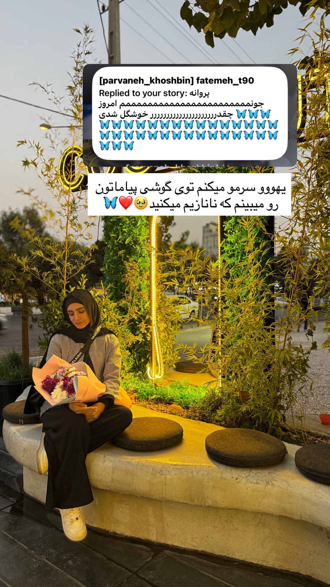  جدید ترین استوری اینستاگرام پروانه خوشبین