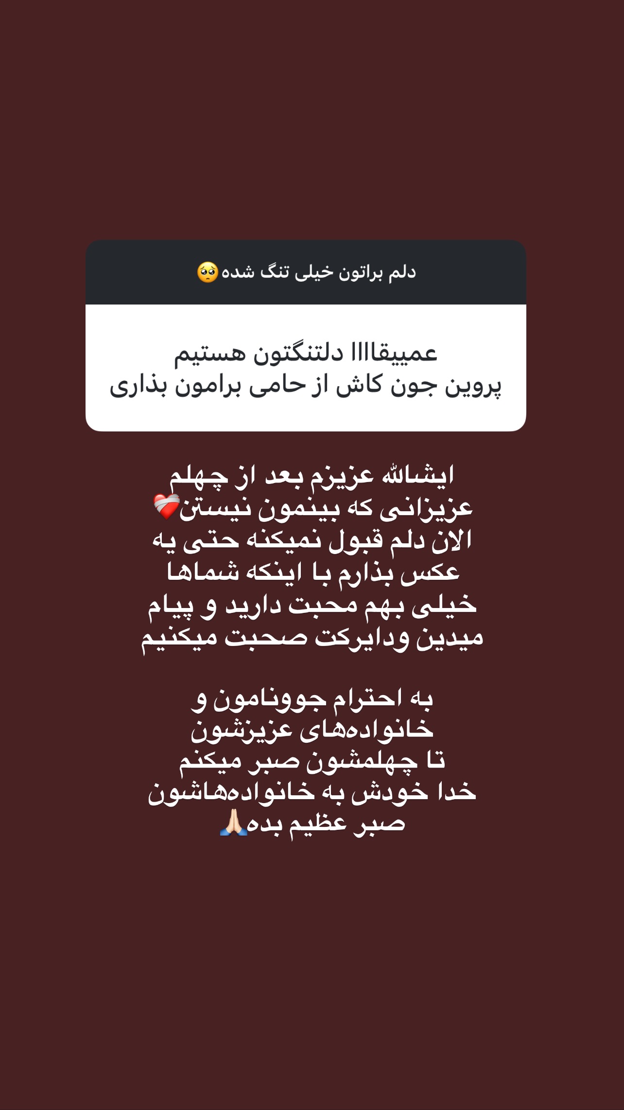  جدید ترین استوری اینستاگرام پروین بااختیار