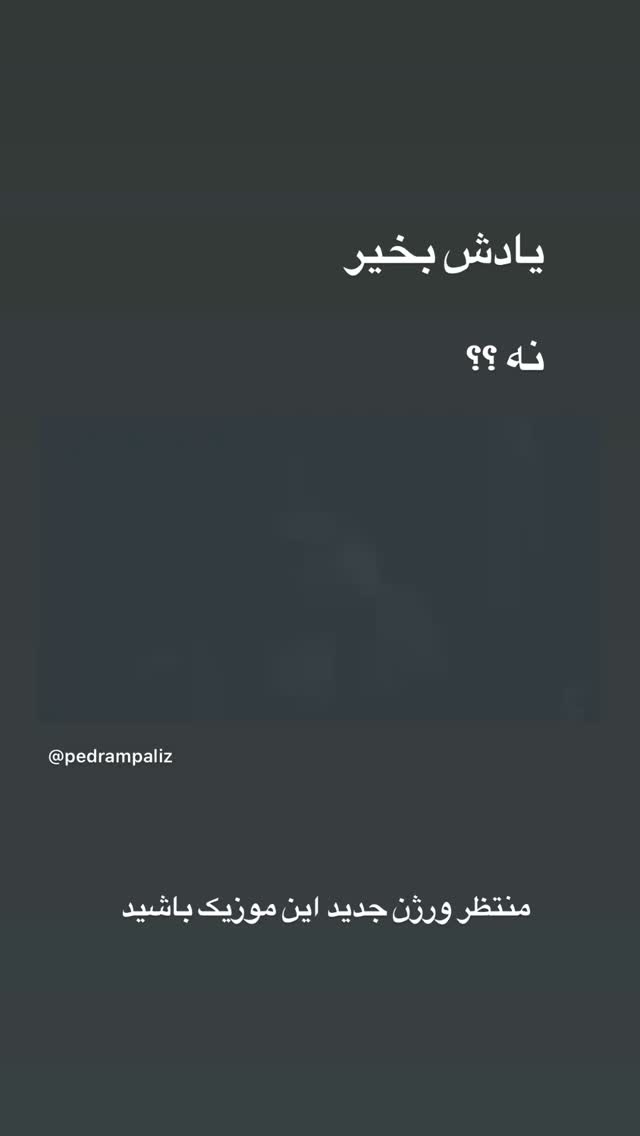  جدید ترین استوری اینستاگرام پدرام پالیز