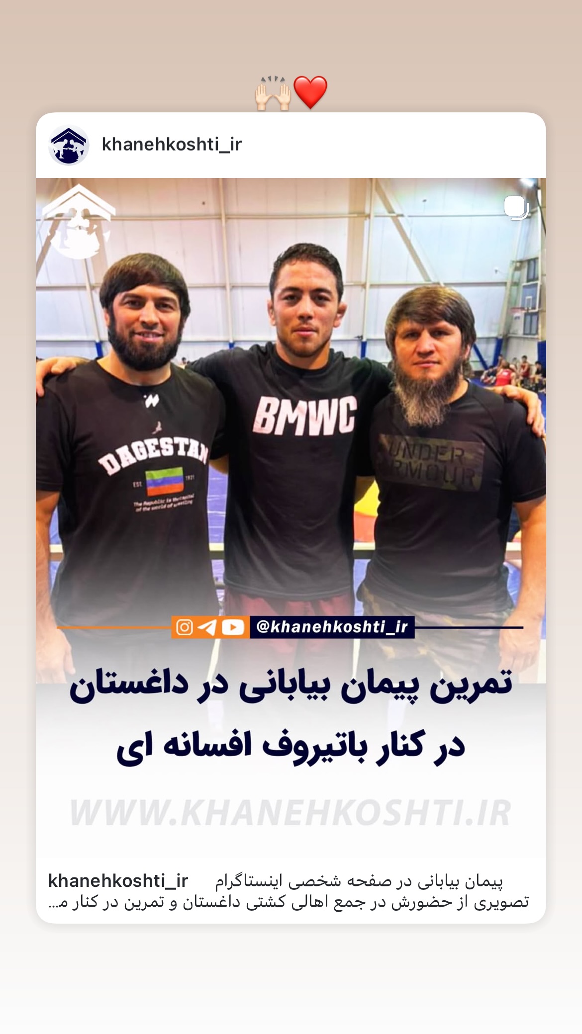  جدید ترین استوری اینستاگرام پیمان بیابانی