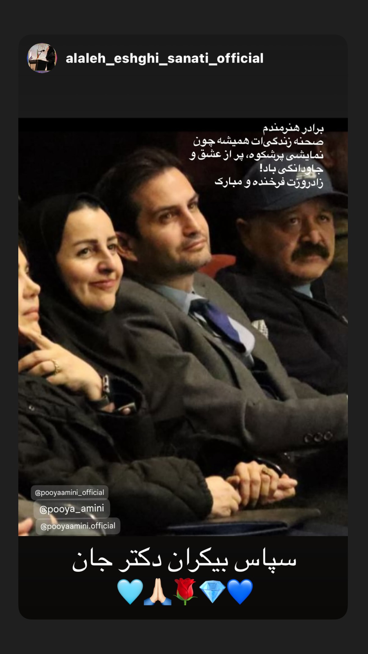  جدید ترین استوری اینستاگرام پویا امینی