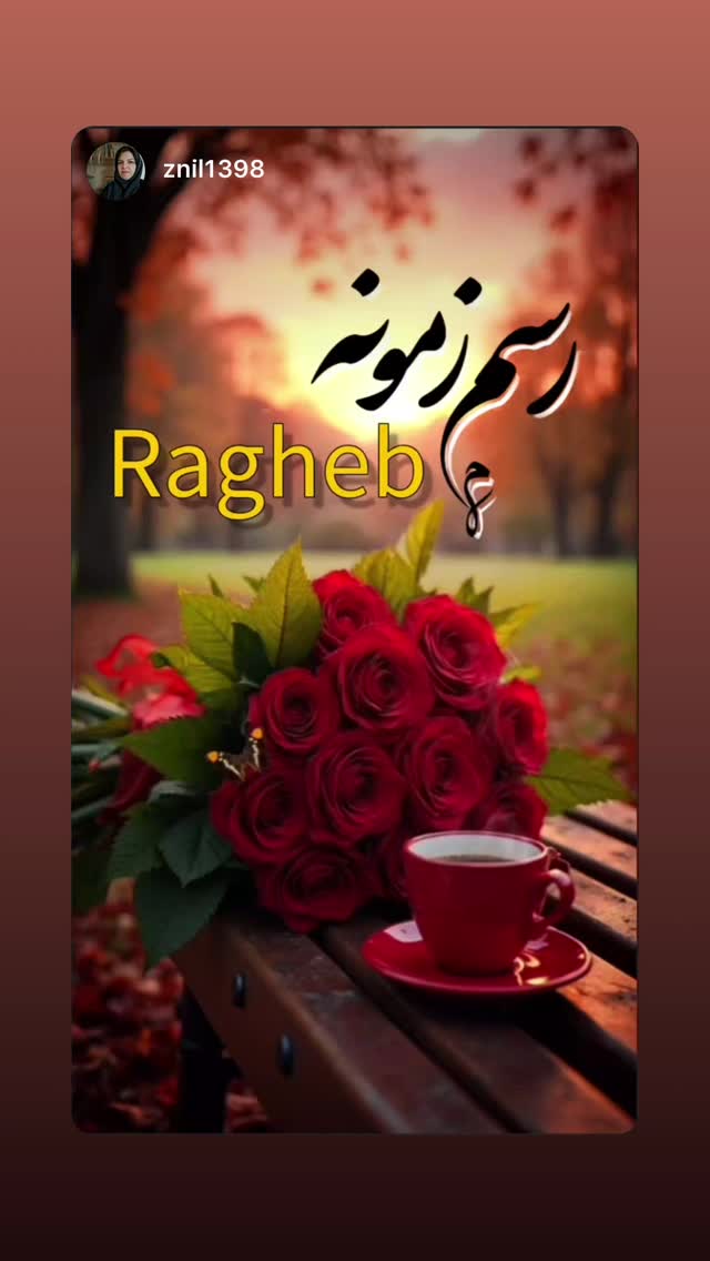  جدید ترین استوری اینستاگرام راغب