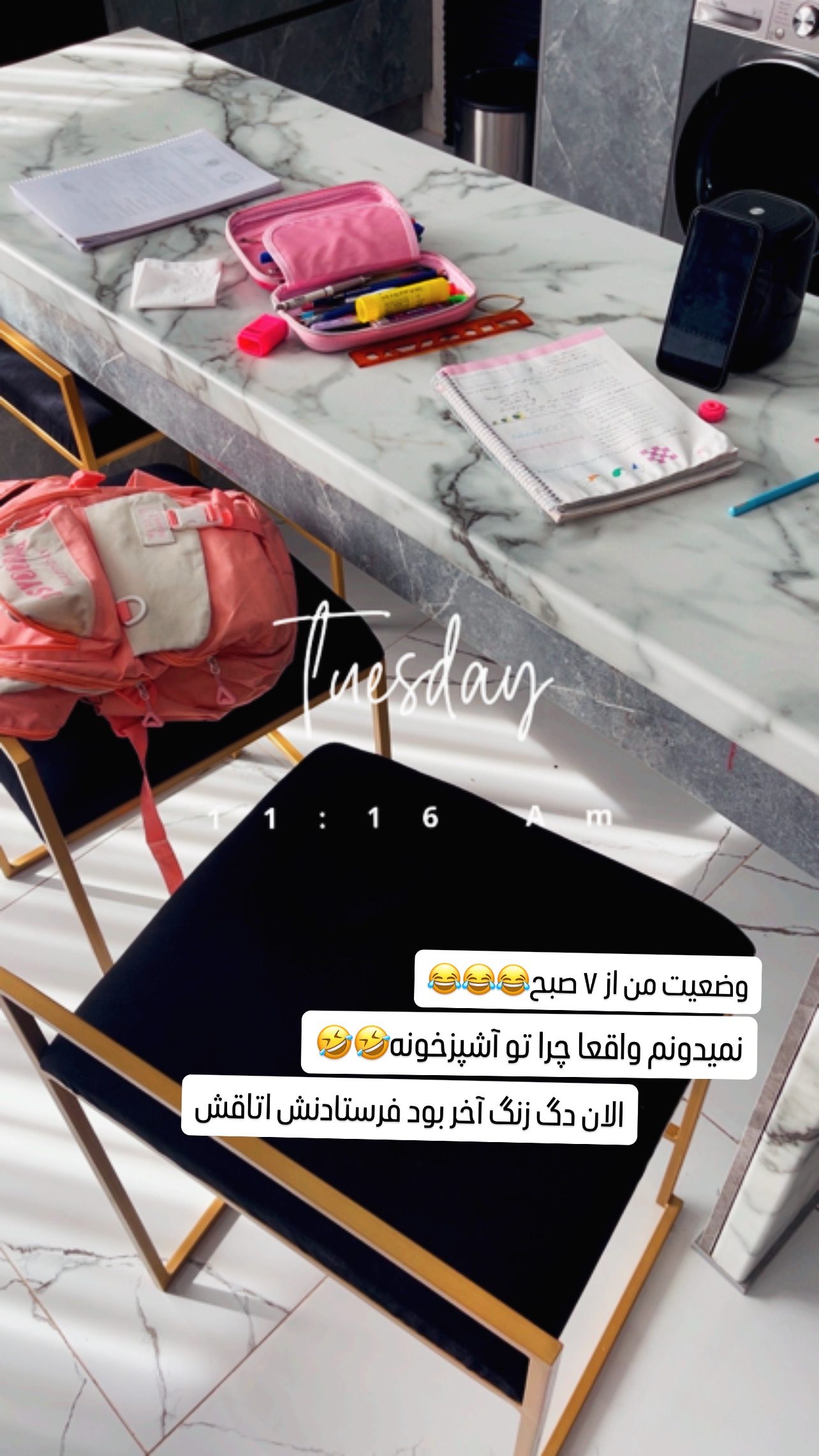  جدید ترین استوری اینستاگرام عاطفه عزیزی