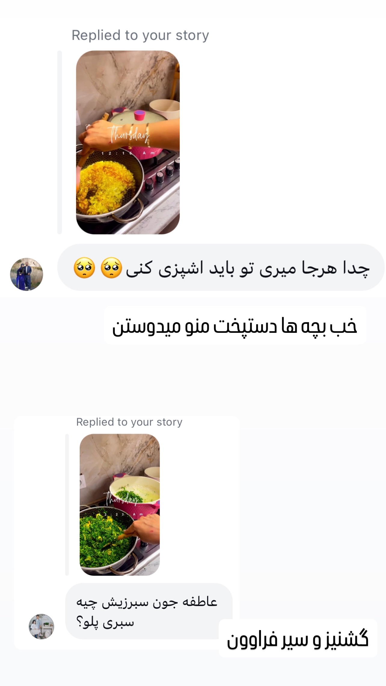  جدید ترین استوری اینستاگرام عاطفه عزیزی