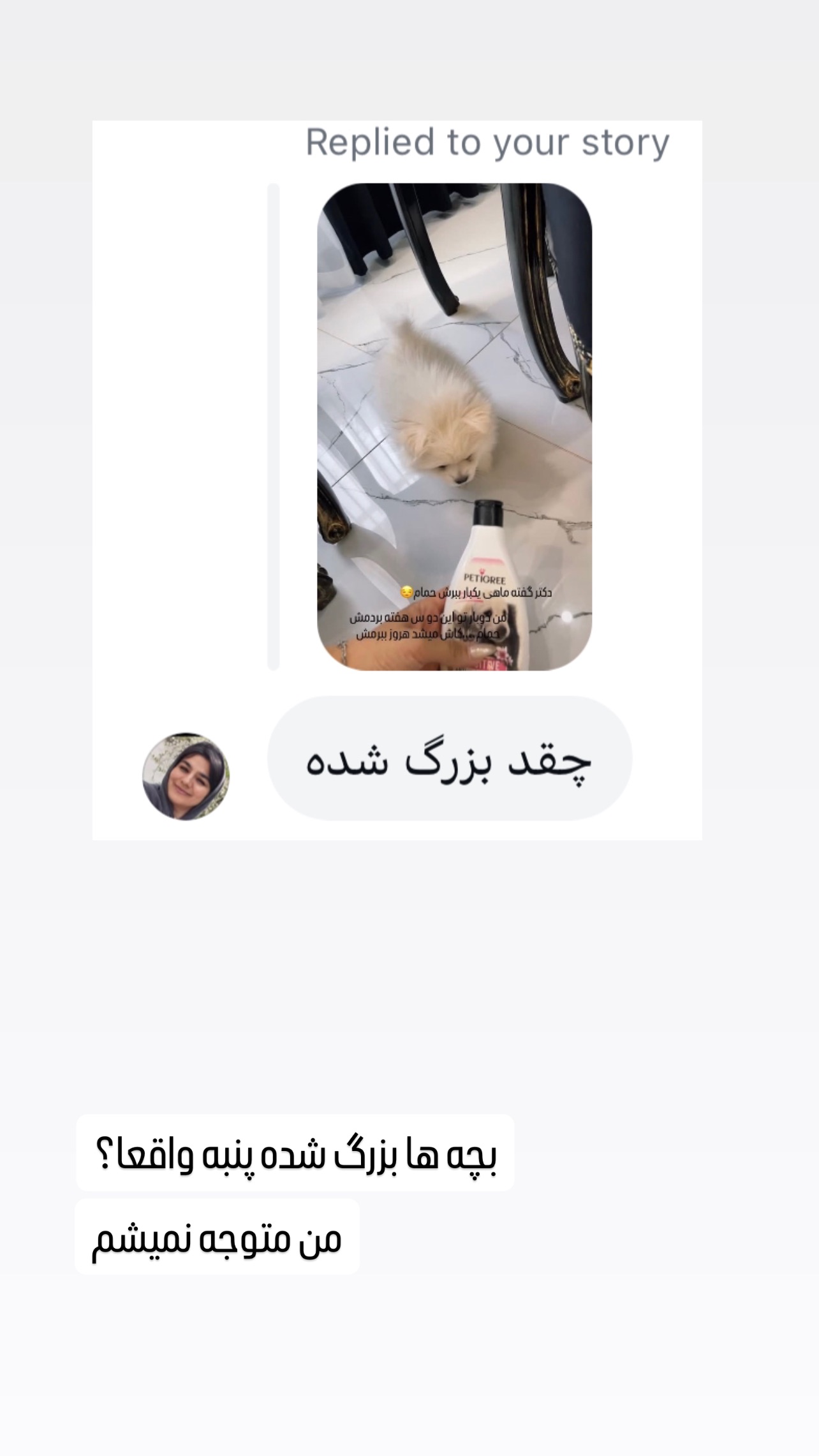  جدید ترین استوری اینستاگرام عاطفه عزیزی