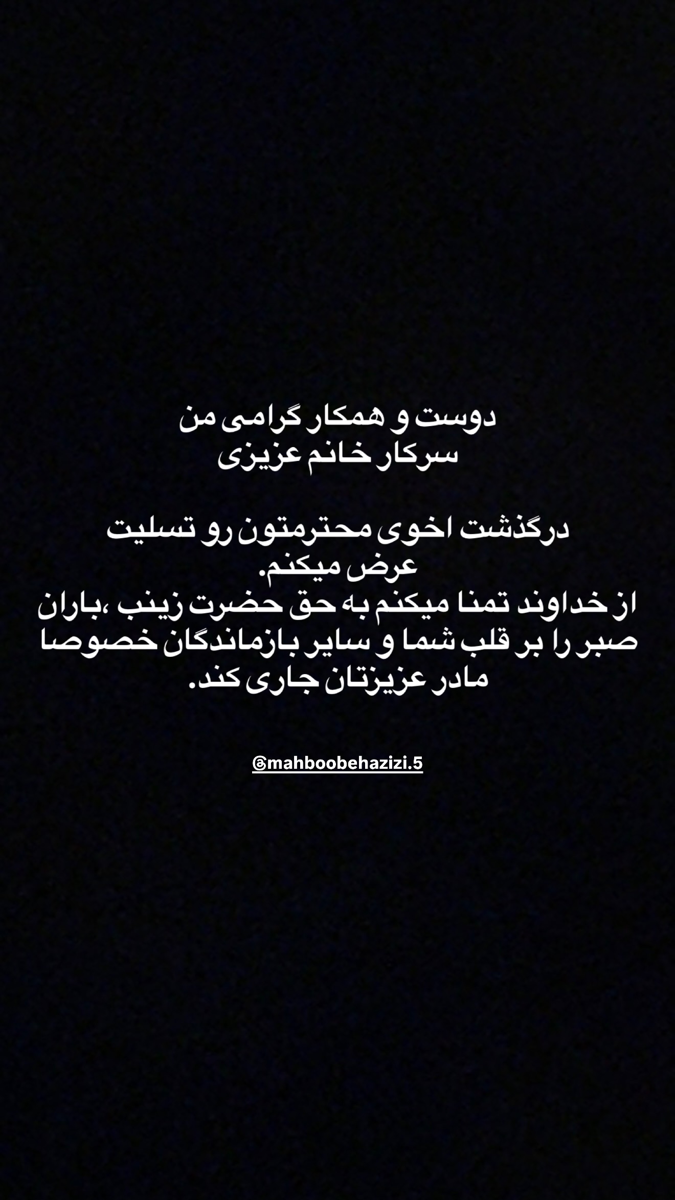  جدید ترین استوری اینستاگرام راحله امینیان