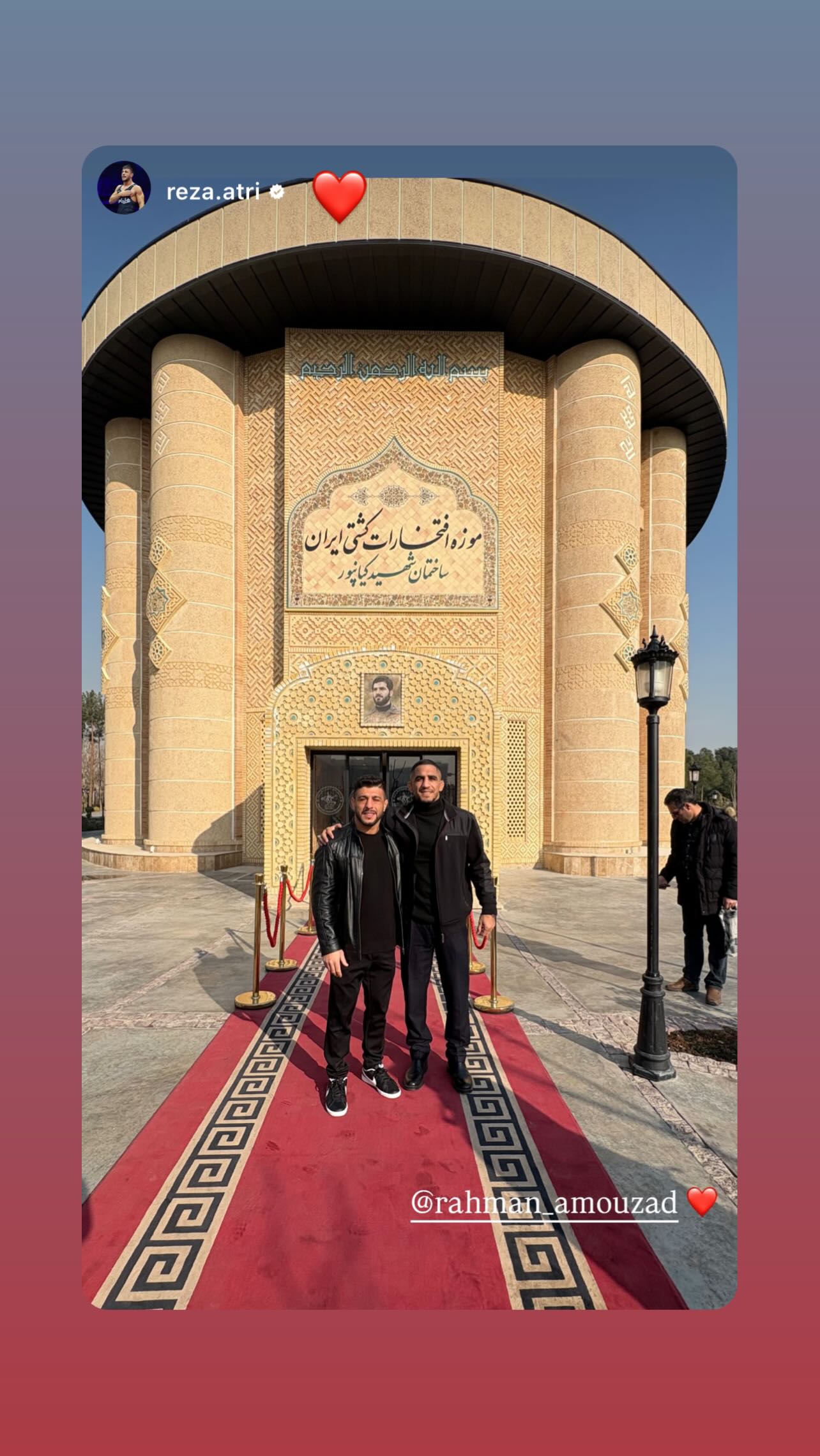  جدید ترین استوری اینستاگرام رحمان عموزاد