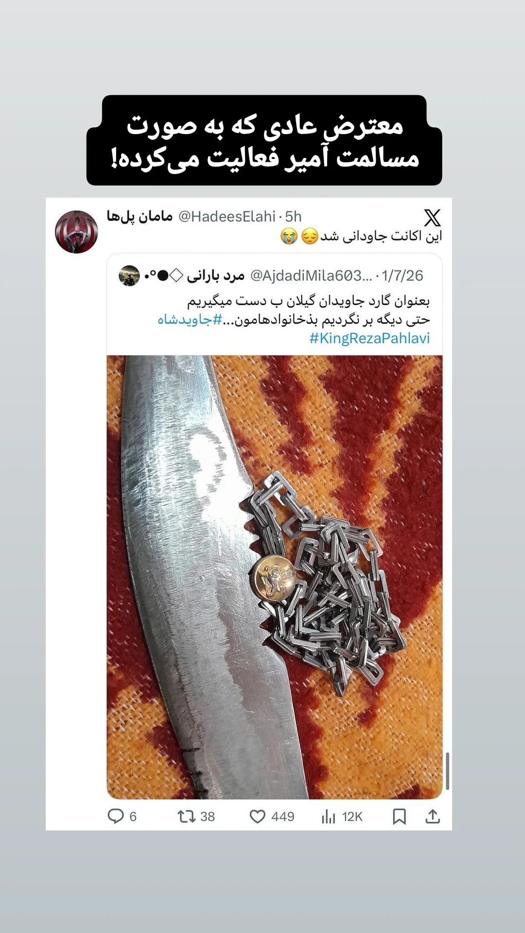  جدید ترین استوری اینستاگرام راضیه جباری