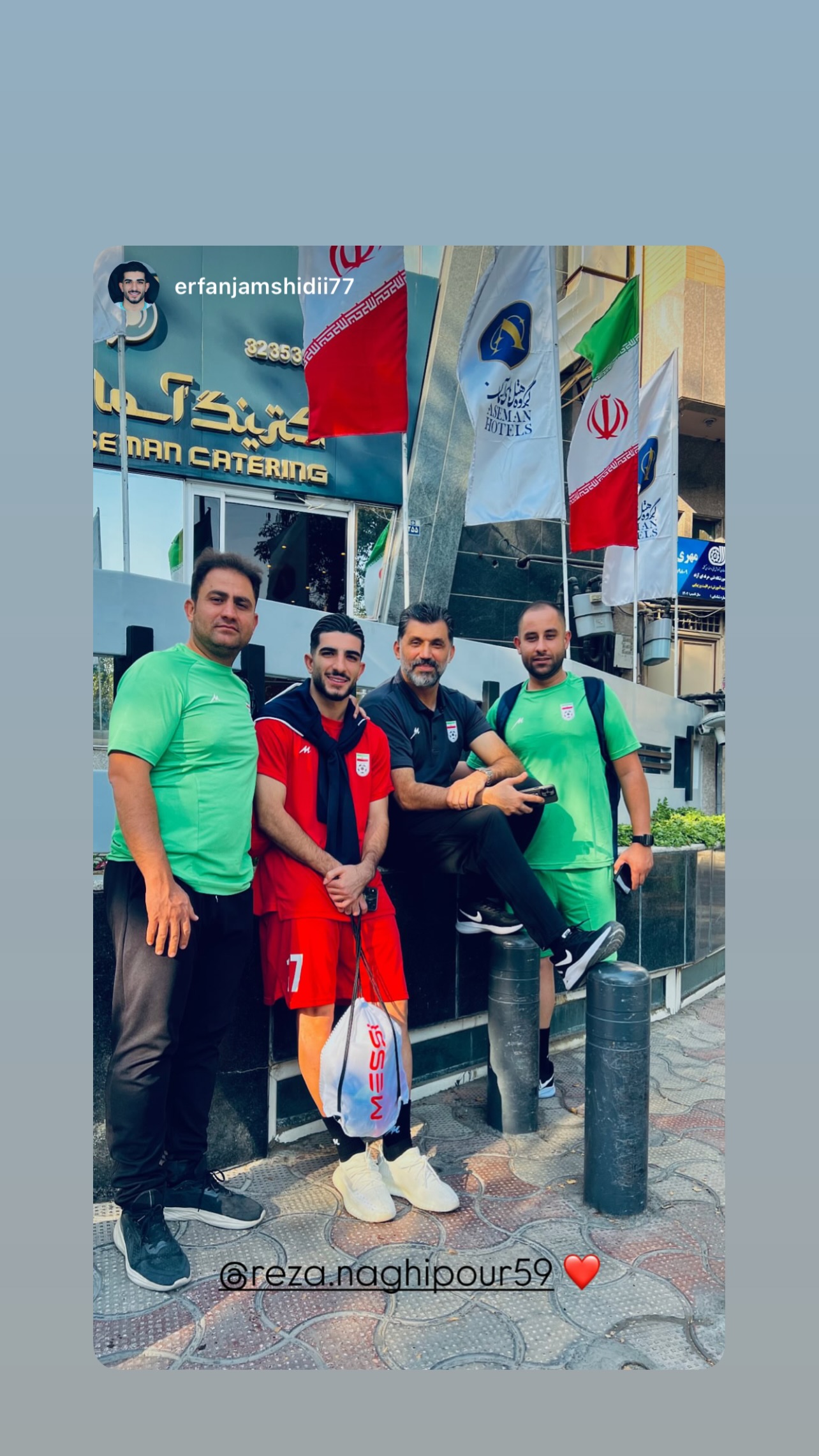  جدید ترین استوری اینستاگرام رضا نقی پور
