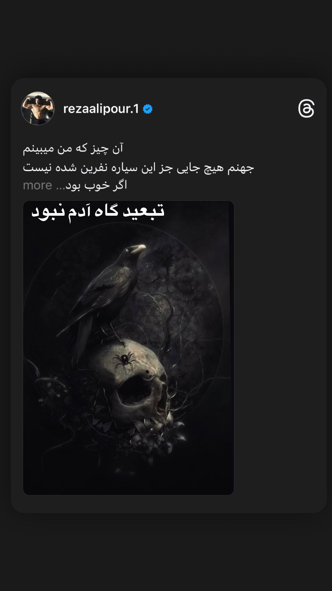  جدید ترین استوری اینستاگرام رضا علیپور