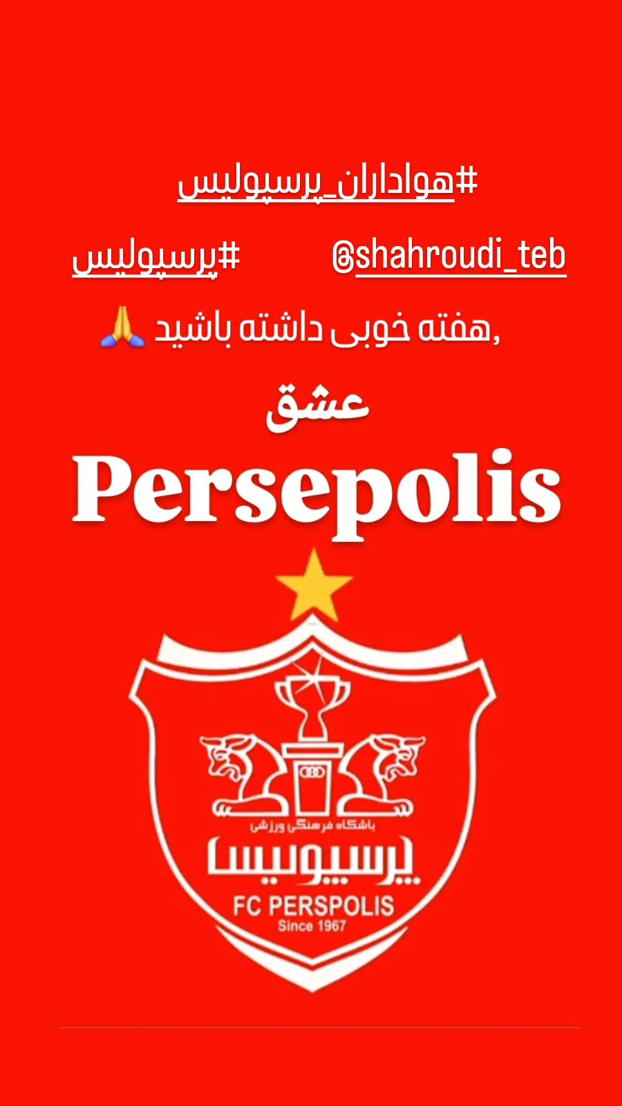  جدید ترین استوری اینستاگرام رضا شاهرودی
