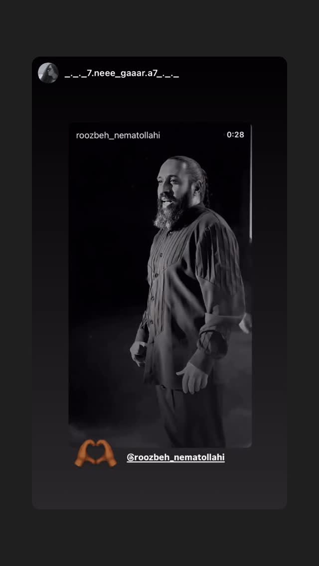  جدید ترین استوری اینستاگرام روزبه نعمت الهی