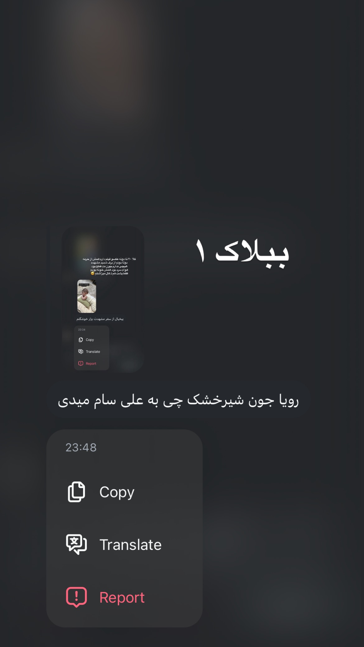  جدید ترین استوری اینستاگرام رویا و امیر حسام