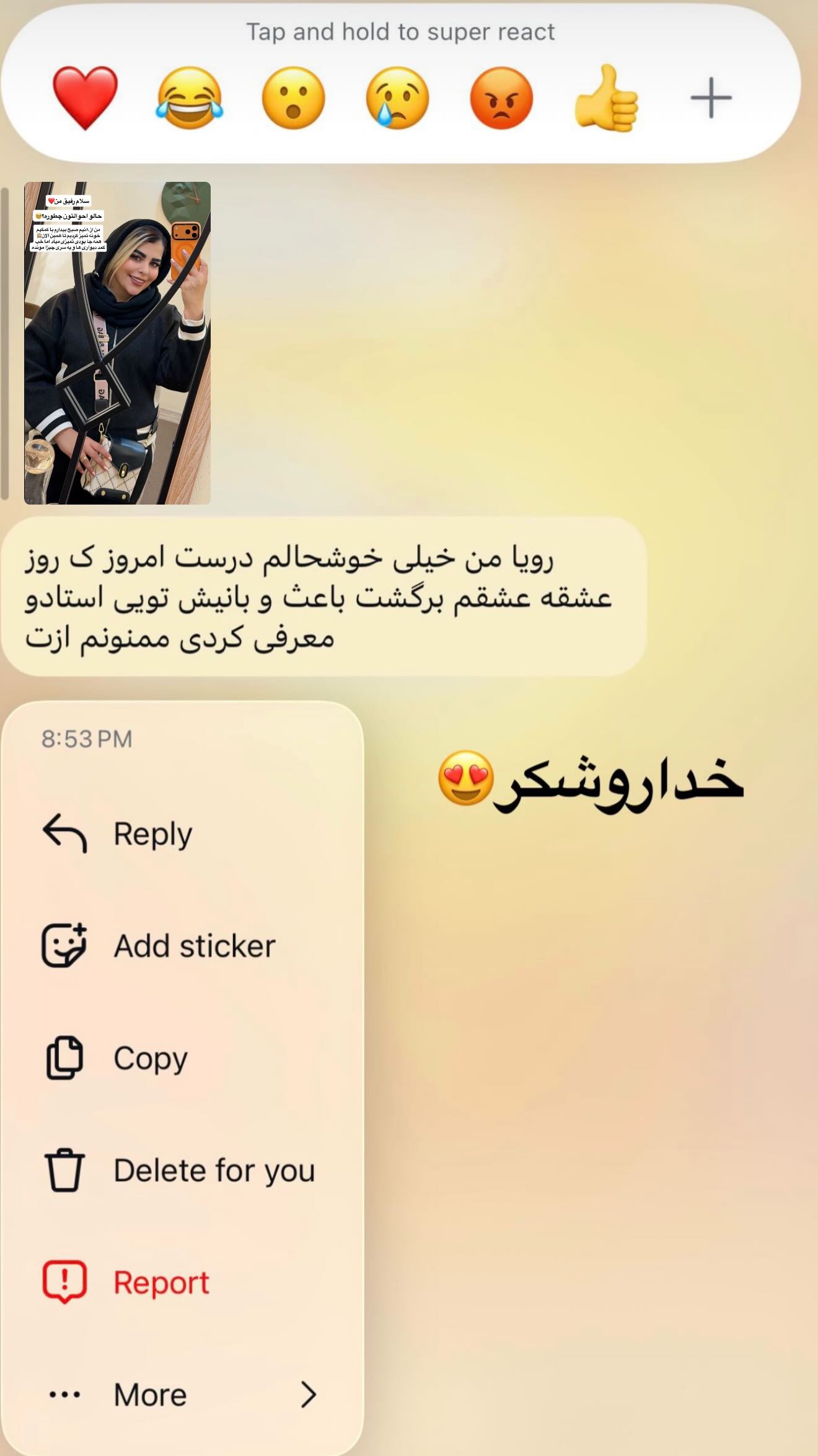  جدید ترین استوری اینستاگرام رویا و امیر حسام