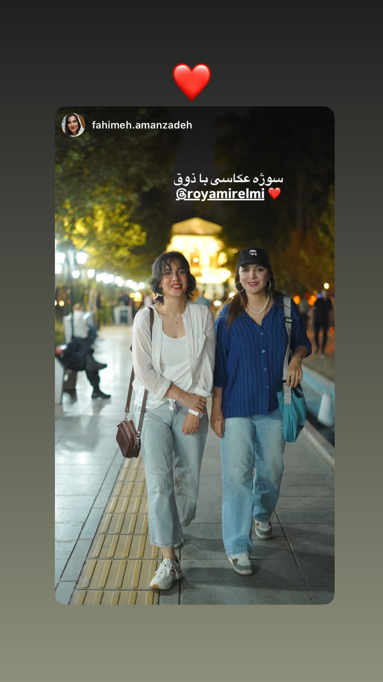  جدید ترین استوری اینستاگرام رویا میر علمی