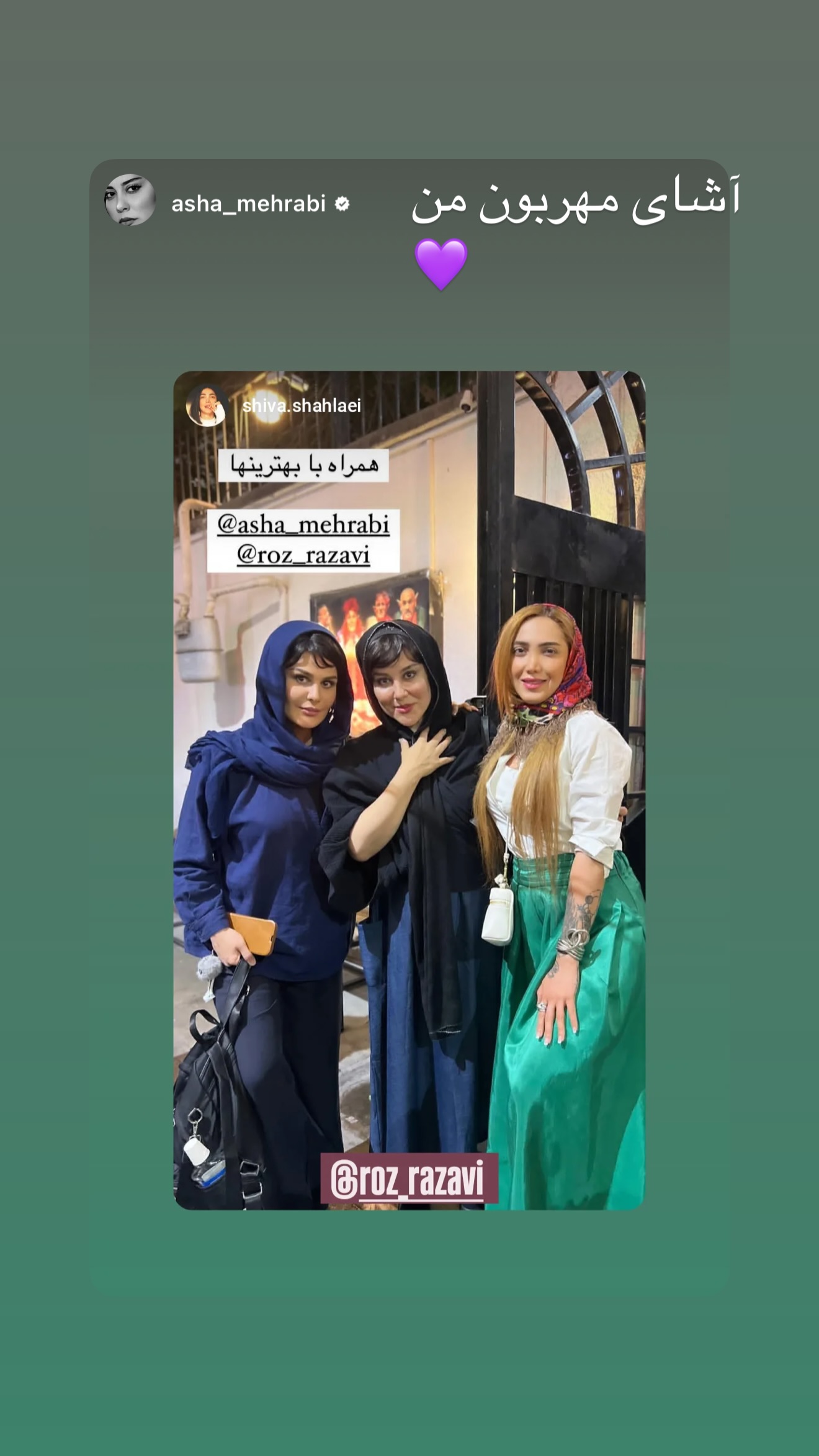  جدید ترین استوری اینستاگرام رز رضوی