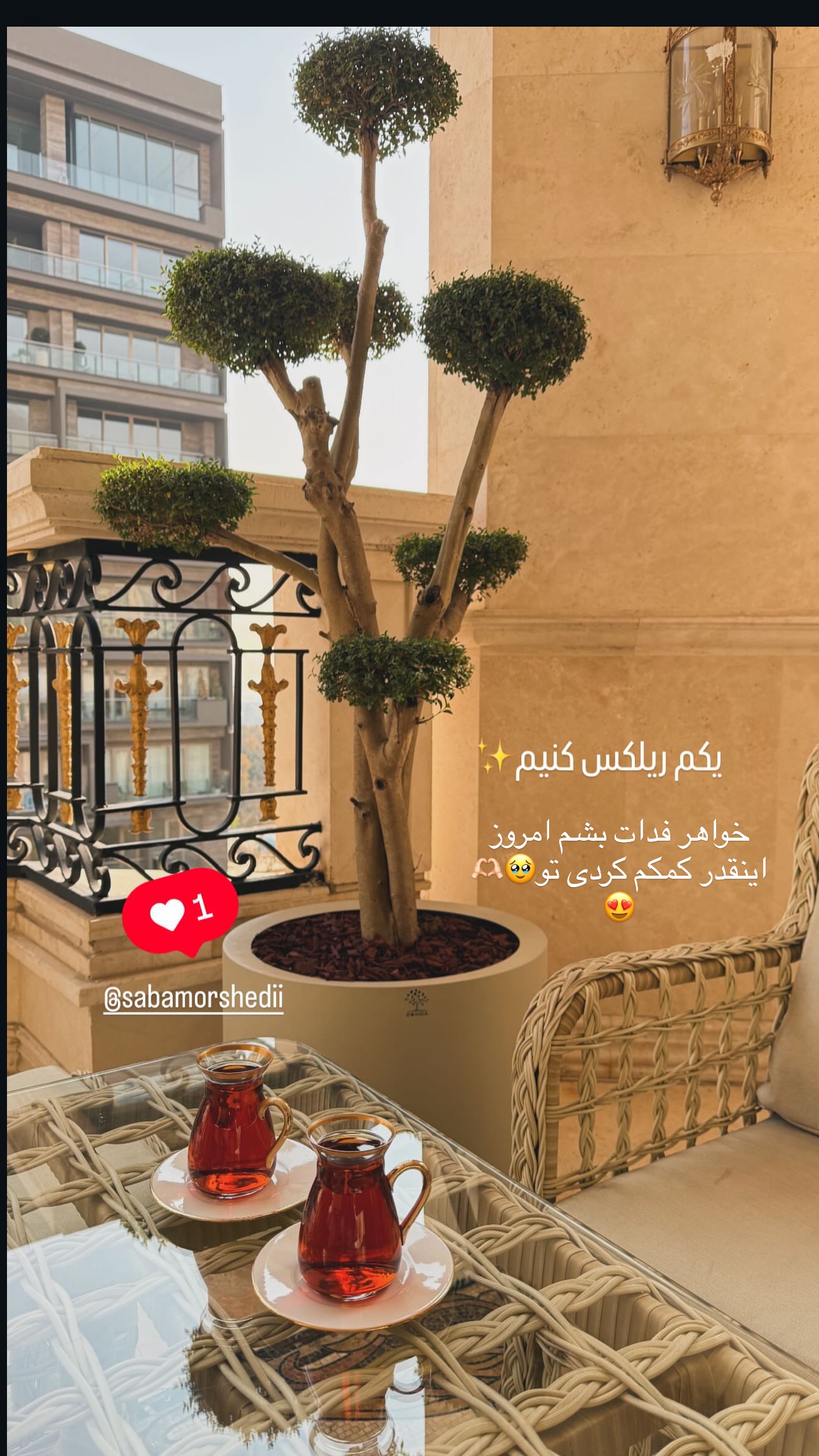  جدید ترین استوری اینستاگرام صبا مرشدی