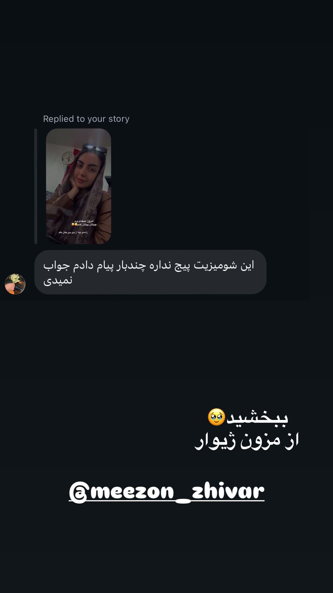  جدید ترین استوری اینستاگرام زینب سادات نوفرستی