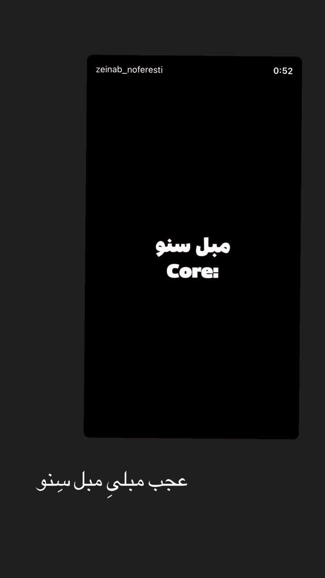  جدید ترین استوری اینستاگرام زینب سادات نوفرستی