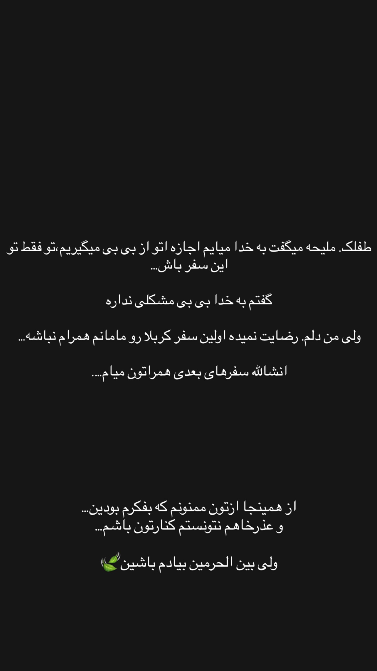  جدید ترین استوری اینستاگرام زینب سادات نوفرستی